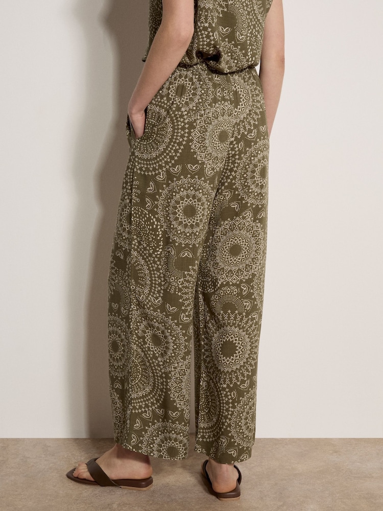 Apricot Green Kaleidoscope Print Woven Trousers - Image 4 of 4