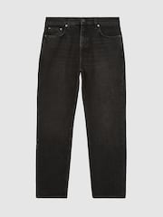 Reiss Black Dylan Relaxed Straight-Leg Jeans - Image 2 of 7