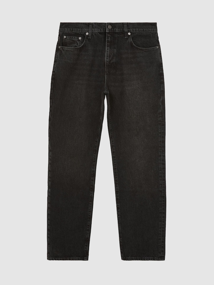 Reiss Black Dylan Relaxed Straight-Leg Jeans - Image 2 of 7 Reiss Black Dylan Relaxed Straight-Leg Jeans - Image 2 of 7