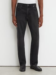 Reiss Black Dylan Relaxed Straight-Leg Jeans - Image 3 of 7