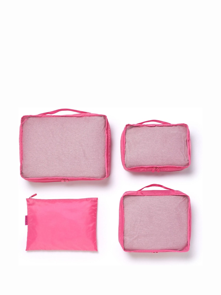 Tripp Pink Packing Cubes with Storage Bag Set Of 3 - Image 1 of 3 Tripp Pink Packing Cubes with Storage Bag Set Of 3 - Image 1 of 3