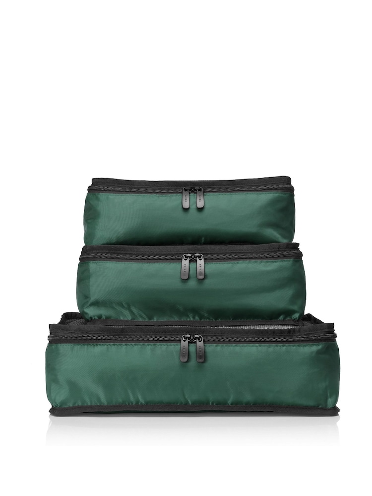 Tripp Green Packing Cubes with Storage Bag Set Of 3 - Image 3 of 3 Tripp Green Packing Cubes with Storage Bag Set Of 3 - Image 3 of 3
