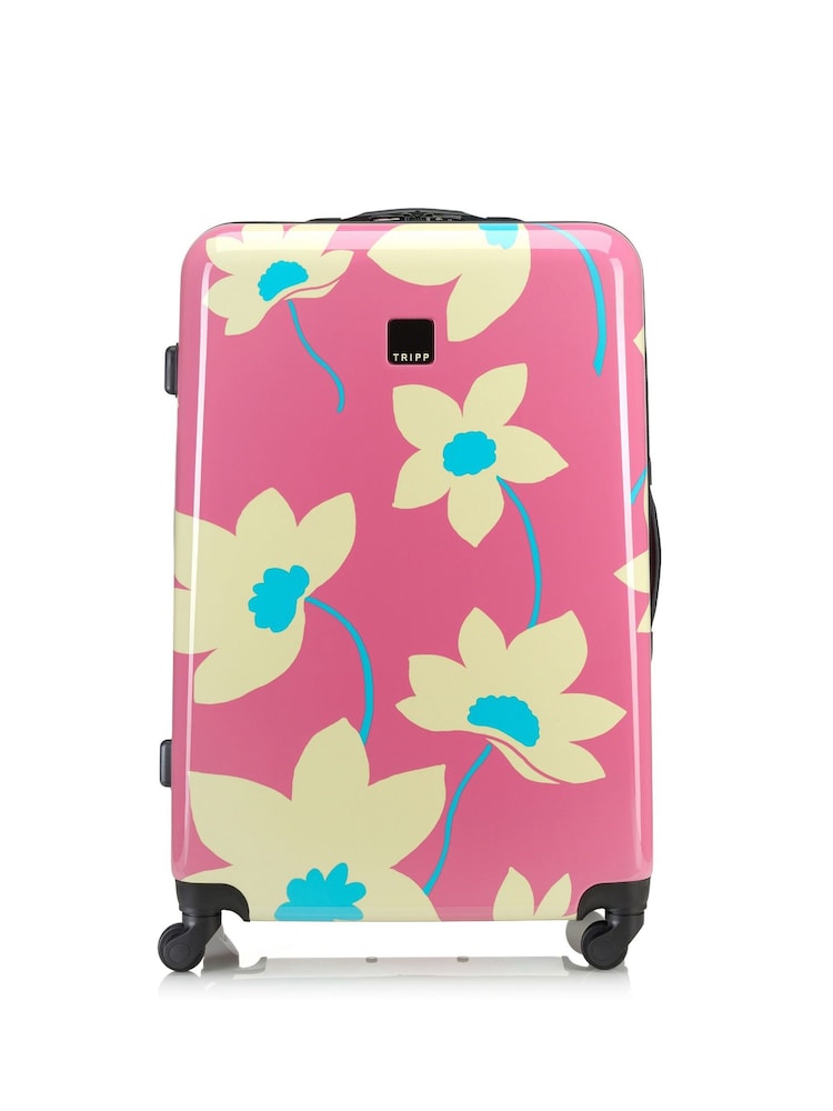 Tripp Pink Azalea Print Large 77cm Suitcase - Image 1 of 4 Tripp Pink Azalea Print Large 77cm Suitcase - Image 1 of 4