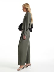 River Island Green Barrel Leg Trousers - Image 2 of 5