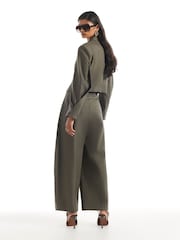 River Island Green Barrel Leg Trousers - Image 3 of 5
