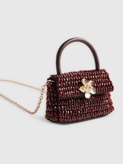 River Island Red Grab Handle Beaded Bag - Image 4 of 6