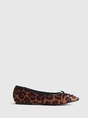 River Island Brown Bow Ballet Flats - Image 2 of 5