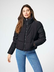 ONLY Black Short Padded Jacket - Image 1 of 5