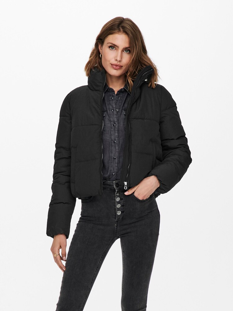 ONLY Black Short Padded Jacket - Image 2 of 5