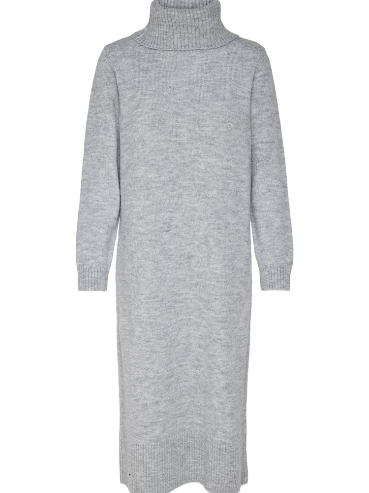 ONLY Curve Grey Maxi Roll Neck Knitted Dress - Image 5 of 5