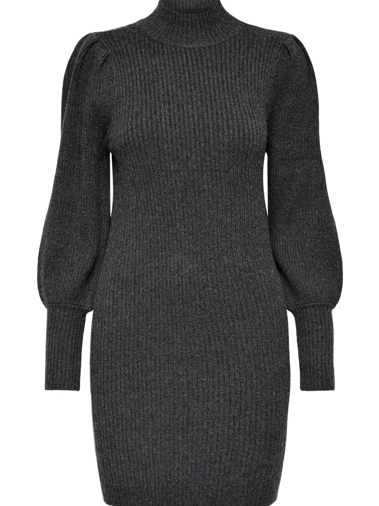 ONLY Grey Puff Sleeve Knitted Jumper Dress - Image 5 of 5
