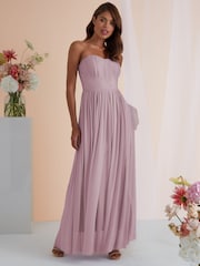 Lipsy Lavender Bridesmaid Bella Multiway Bandeau Bridesmaid Dress - Image 4 of 4