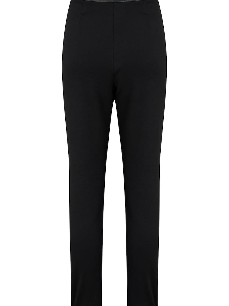Pour Moi Black Amy Faux Leather Waistband Slim Ponte Trouser - Image 5 of 5