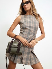 River Island Green Fringe Scarf Tote Cross-Body Bag - Image 1 of 6
