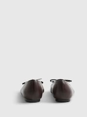 River Island Brown Toe Cap Bow Ballet Flats - Image 4 of 6