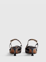 River Island Brown Leopard Print Slingback Court Heels - Image 3 of 5