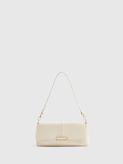 River Island Cream Bar Flap Over Clutch Bag - Image 2 of 5