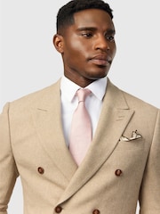 Antique Rogue Natural Slim Fit Baxter Camel Herringbone Double Breasted Jacket - Image 4 of 4