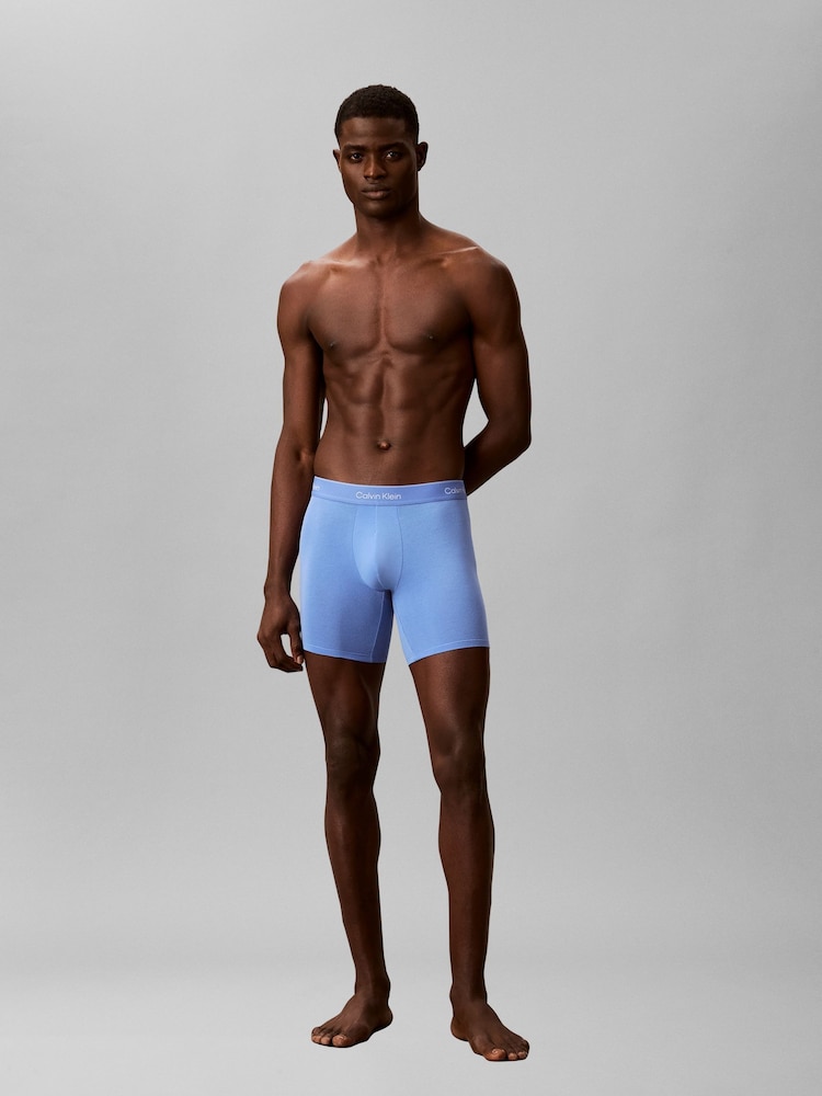 Calvin Klein Light Blue Boxer Briefs - Icon Cotton Stretch 7 Pack - Image 2 of 5 Calvin Klein Light Blue Boxer Briefs - Icon Cotton Stretch 7 Pack - Image 2 of 5