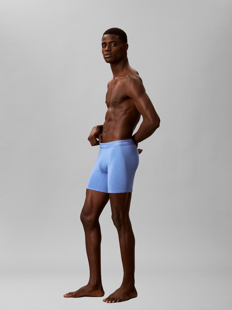 Calvin Klein Light Blue Boxer Briefs - Icon Cotton Stretch 7 Pack - Image 5 of 5 Calvin Klein Light Blue Boxer Briefs - Icon Cotton Stretch 7 Pack - Image 5 of 5