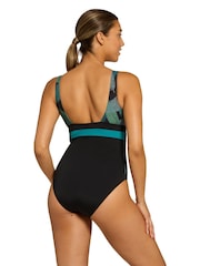 Zoggs Black Square Back Swimsuits with Fixed Foam Cup - Image 3 of 6