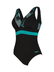 Zoggs Black Square Back Swimsuits with Fixed Foam Cup - Image 5 of 6