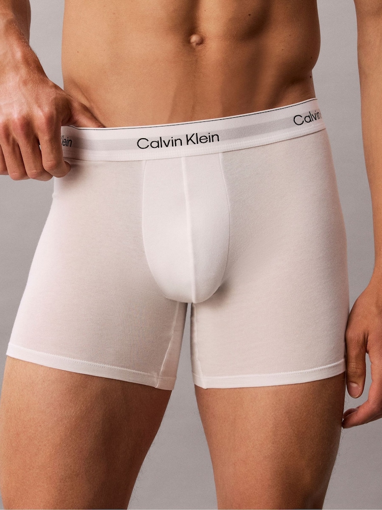 أزرق ألوان متعددة - ملابس داخلية: بوكسر من Calvin Klein - حزمة من 7 سراويل داخلية قطن قابلة للتمدد تشكيلة Icon - Image 5 of 5