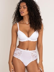Pour Moi White Padded Flora Plunge Push Up T Shirt Bra - Image 2 of 5