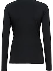 Pour Moi Black Bryony Slinky Recycled Jersey Wrap Top - Image 5 of 5