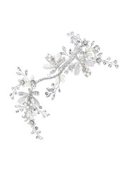 Jon Richard Silver Plated Silver Painted Leaves And Crystal Bead Dogclip - Gift Pouch - Image 3 of 3
