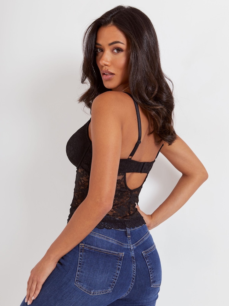 Pour Moi Black Rebel Camisole Top - Image 2 of 5