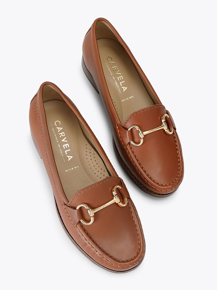 Carvela Comfort Brown Click Wide Fit Loafer Shoes - Image 2 of 4 Carvela Comfort Brown Click Wide Fit Loafer Shoes - Image 2 of 4