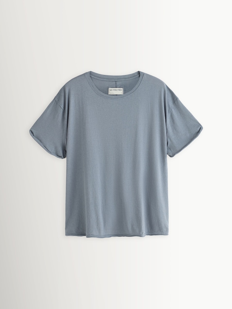 Free People Blue Nina T-Shirt - Image 1 of 6