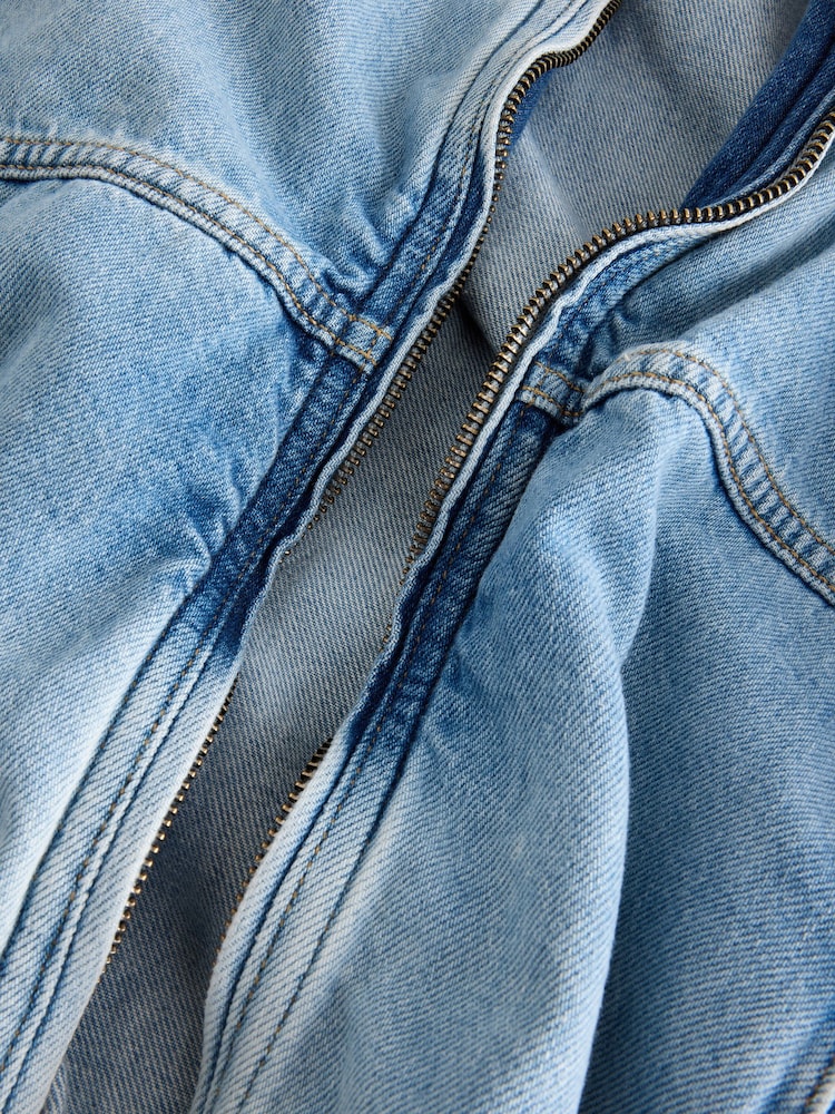 Free People Blue Birdie Denim Jacket - Image 12 of 12