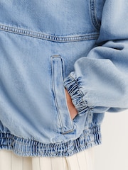 Free People Blue Birdie Denim Jacket - Image 7 of 12