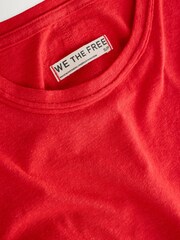 Free People Red Nova T-Shirt - Image 8 of 11