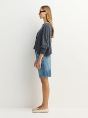 Azul - Pantalones cortos hasta la rodilla Montana de Free People - Imagen 3 de 7