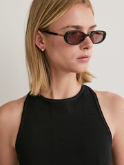 Қара - Free People Hayley Racerback Brami Tank Top - 10суретінің 5 суреті