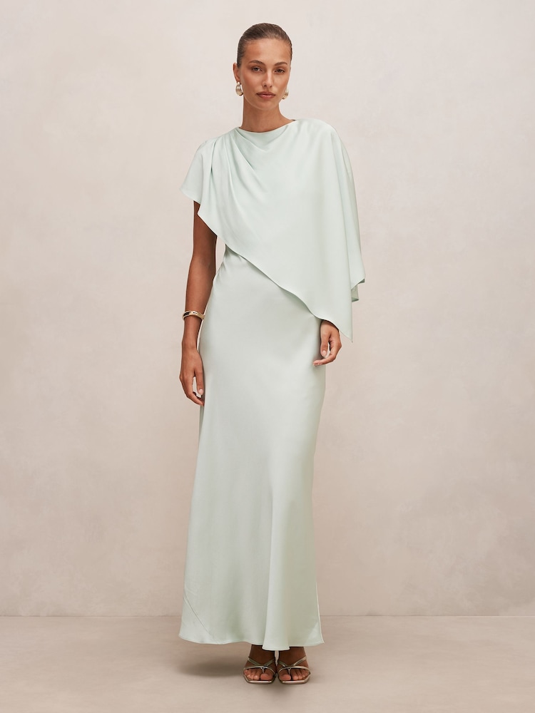 Forever New Blue Zinnia Cape Maxi Dress - Image 1 of 4