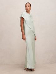 Forever New Blue Zinnia Cape Maxi Dress - Image 4 of 4