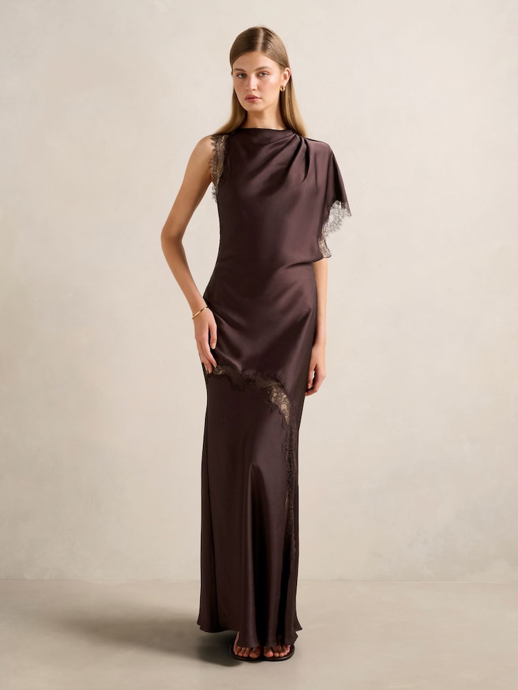 Forever New Kody Satin Lace Asymmetric Dress - Bild 1 von 4