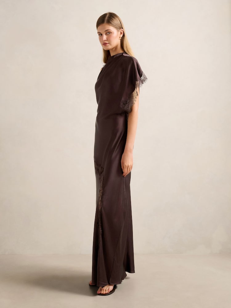 Forever New Kody Satin Lace Asymmetric Dress - Bild 4 von 4
