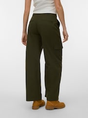 VERO MODA Green Wide Leg Cargo Trousers - Image 4 of 5