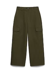 VERO MODA Green Wide Leg Cargo Trousers - Image 5 of 5