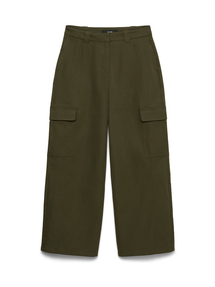 VERO MODA Green Wide Leg Cargo Trousers - Image 5 of 5 VERO MODA Green Wide Leg Cargo Trousers - Image 5 of 5