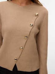 VERO MODA Asymmetrisch vest met gouden knopen - Afbeelding 2 van 5