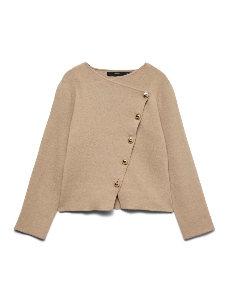 VERO MODA Asymmetrisch vest met gouden knopen - Afbeelding 5 van 5