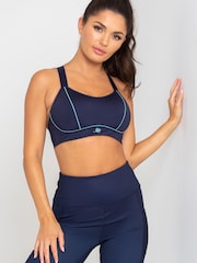 Pour Moi Navy Blue Energy Empower U/W Lightly Padded Convertible Sports Bra - Image 1 of 5