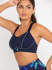 Pour Moi Navy Blue Energy Empower U/W Lightly Padded Convertible Sports Bra - Image 3 of 5