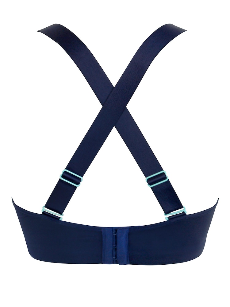 Pour Moi Navy Blue Energy Empower U/W Lightly Padded Convertible Sports Bra - Image 5 of 5